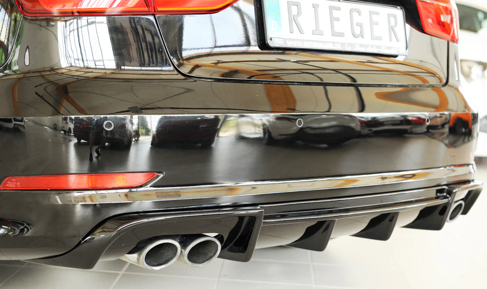 Difusor Deportivo 2 Salidas Dobles Rieger Audi A3 8v Prefacelift S-Line - Image 2
