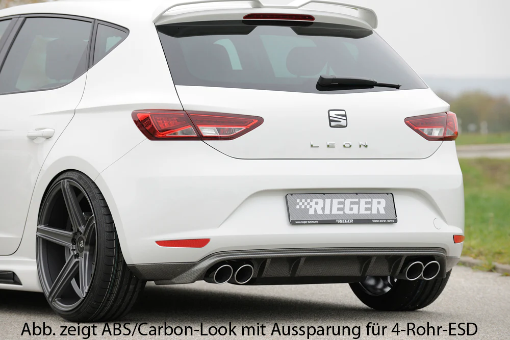 Difusor Deportivo Doble Salida Lateral Rieger Seat Leon 5f Prefacelift - Image 2