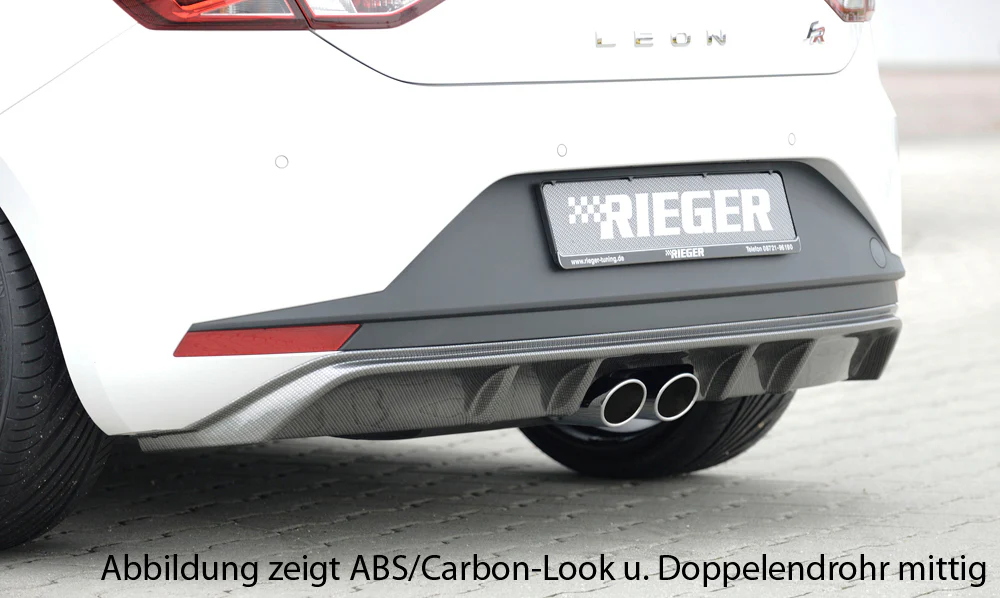 Difusor Deportivo Salida Central Rieger Seat Leon 5f Prefacelift