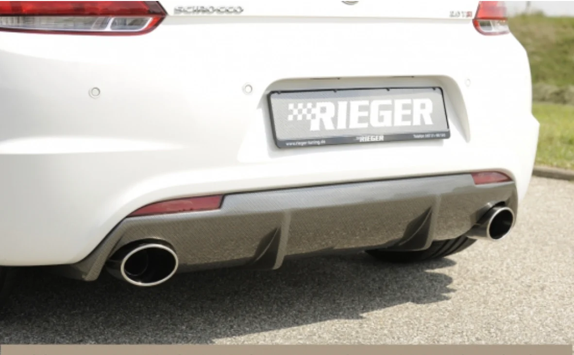 Añadido De Difusor Doble Salida Rieger Vw Scirocco R Look