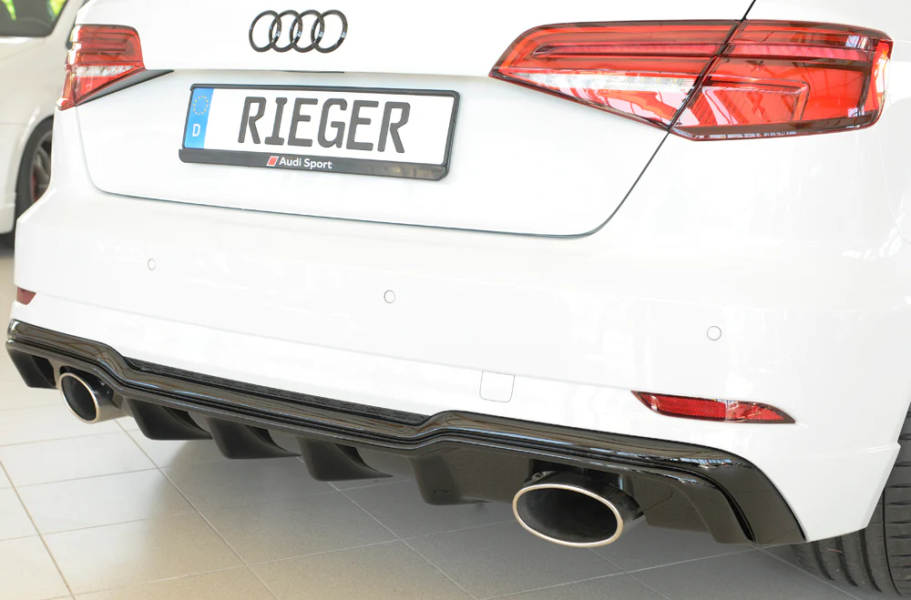 Difusor Rieger En Negro Brillo Para Audi A3 S-Line / S3 2016 - 2020 - Image 2