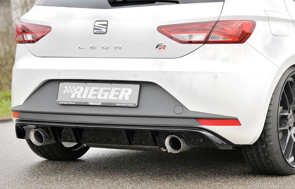 Difusor Rieger En Negro Brillo Para Seat Leon Fr 2013 - 2016 - Image 2