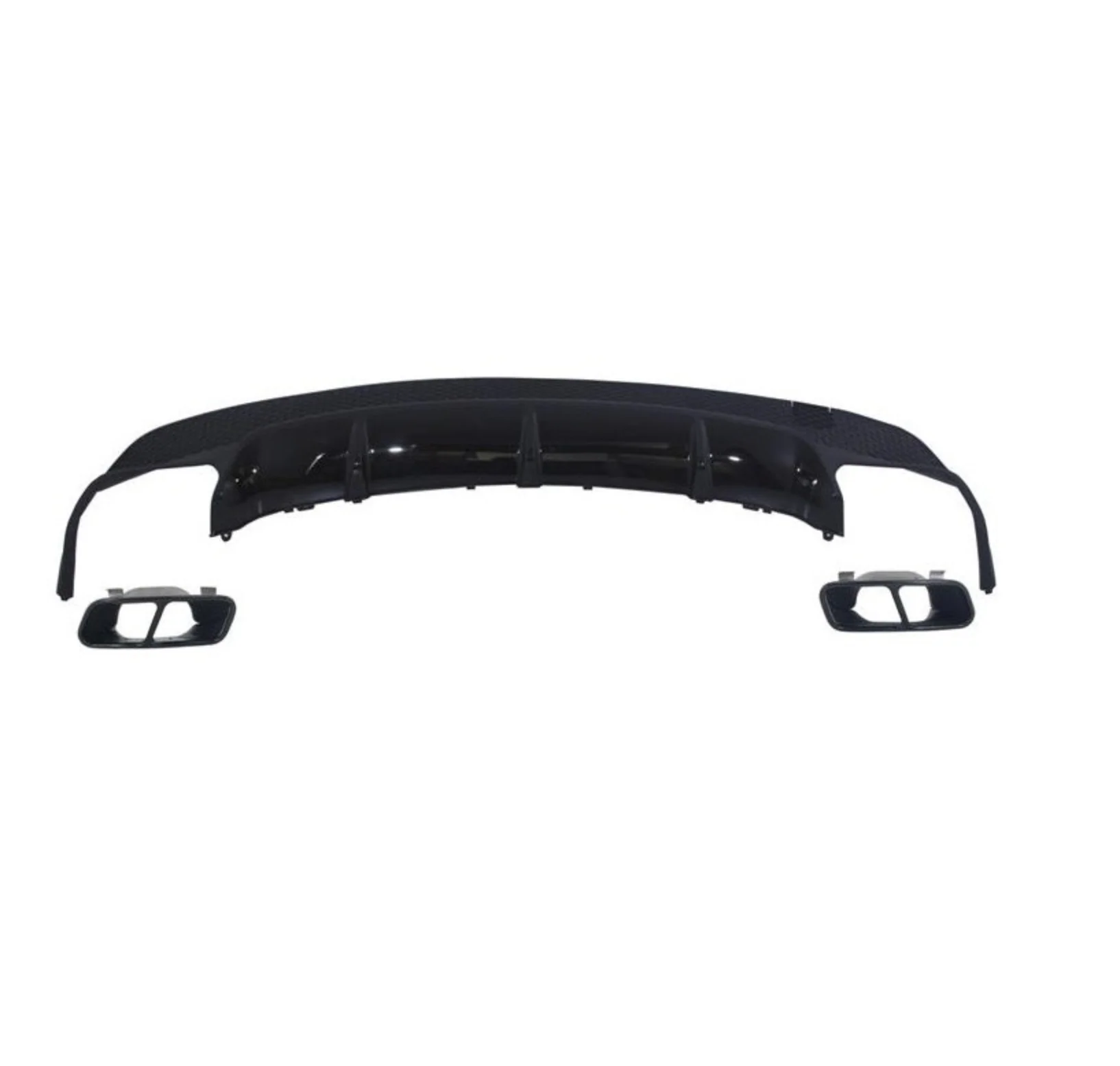 Difusor Trasero Para Mercedes Cla W117 Black Amg