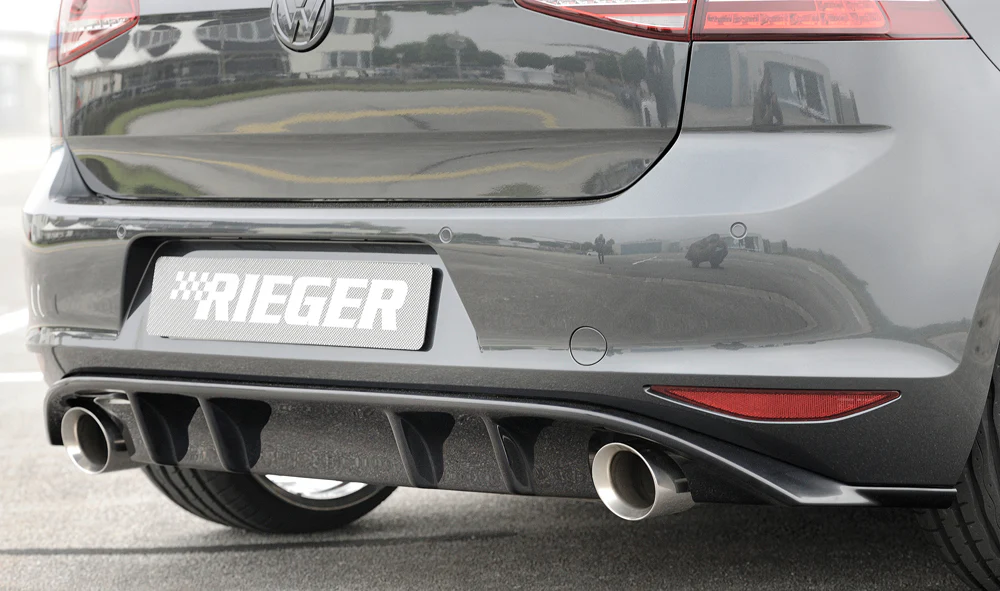 Difusor Trasero Rieger Negro Brillo Golf Mk7.5 Gti