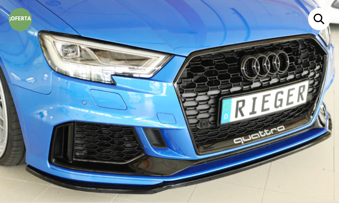 Lip Rieger Delantero Audi Rs3 Negro Brillo (8v)/ 02-17 - Image 2