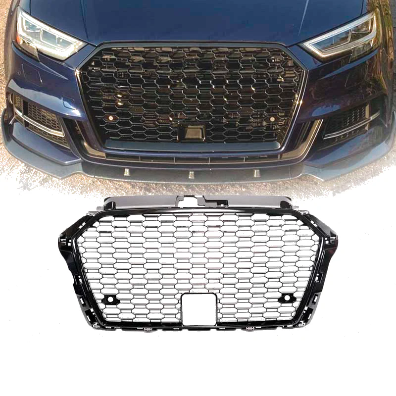 Parrilla Audi A3 8v (17-19) Look Rs3 Color Negro - Image 2