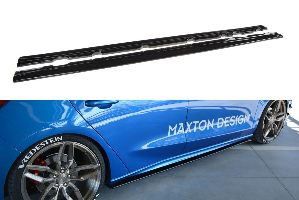 Taloneras Maxton V.1 Ford Focus Mk4 ST-Line Negro Brillo